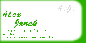 alex janak business card